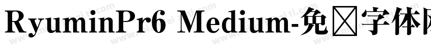 RyuminPr6 Medium字体转换